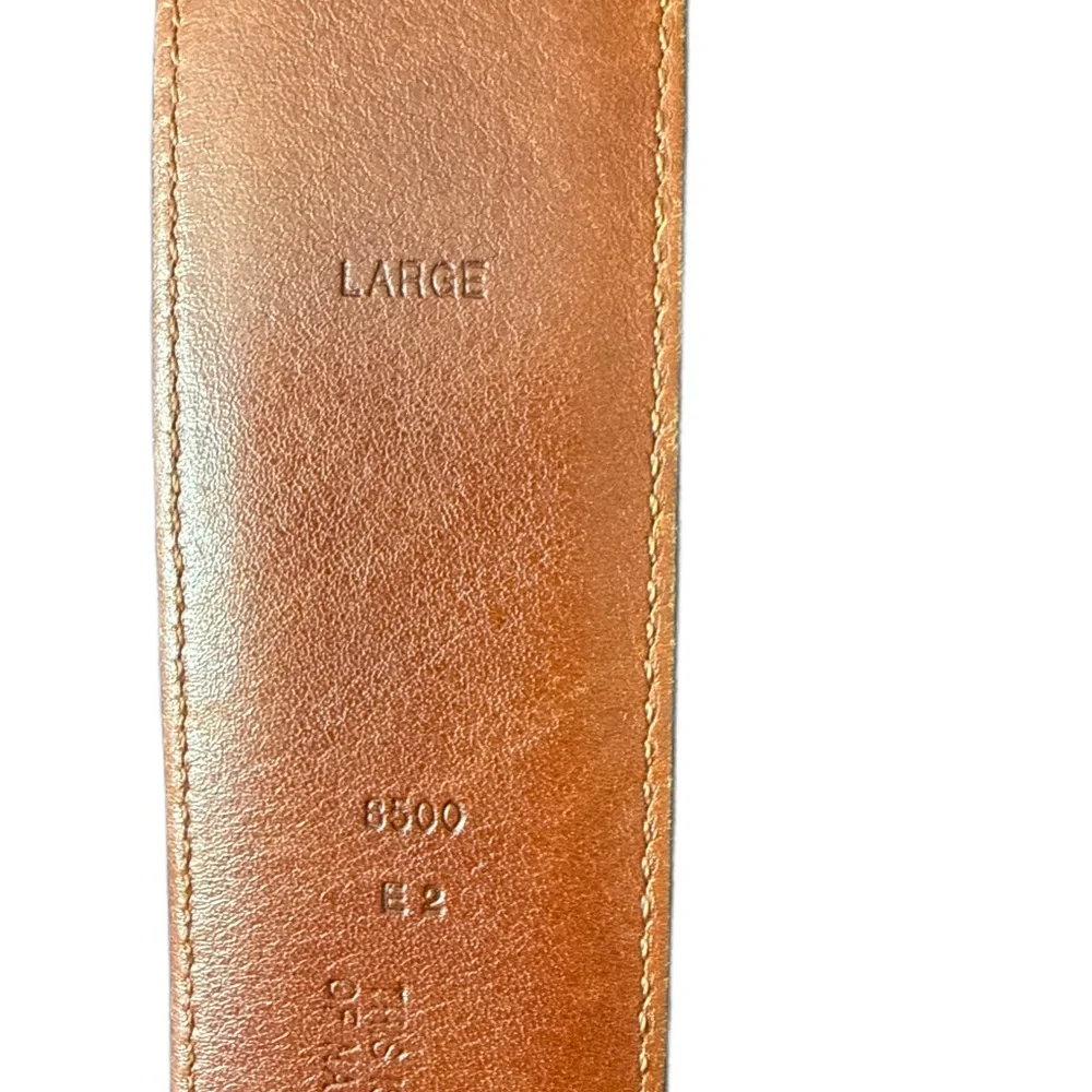 Vintage (90’s) Coach Brown Leather Belt with Brass Buckle - Picture 3 of 7
